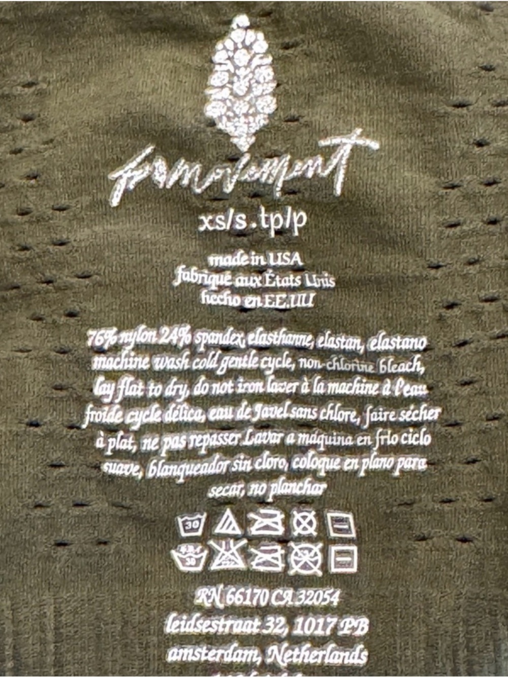 Free People Movement Good Karma High Neck Runsie – XS/S – Olive Green - Picture 6 of 6